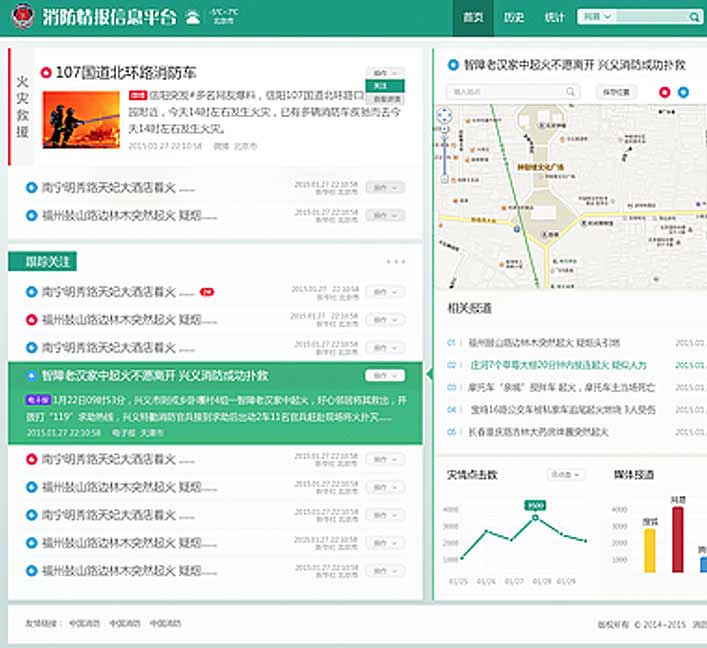 消防情报信息平台BS界面设计