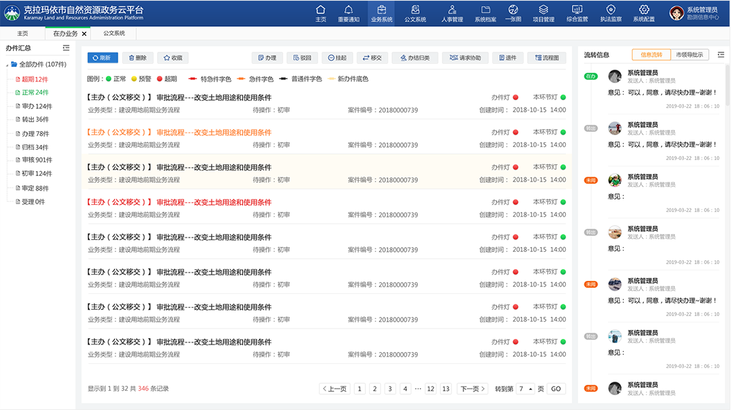 在办业务界面设计