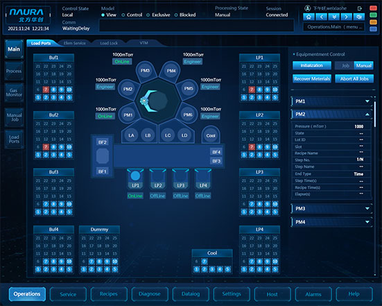 北方华创设备控制平台软件界面设计-蓝蓝设计