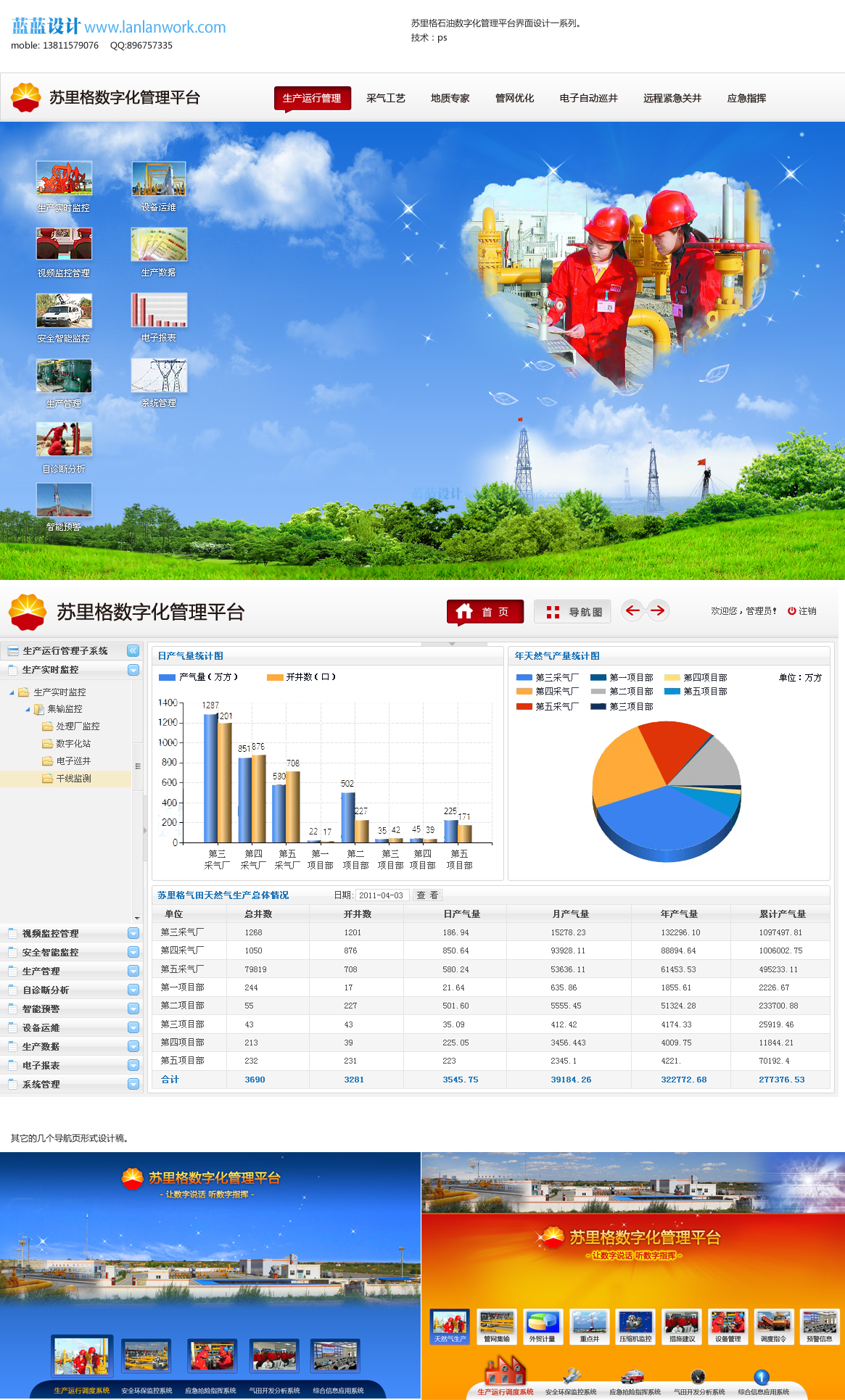 石油系统界面设计