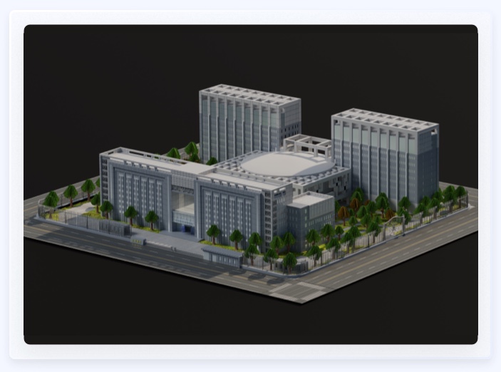 c4d园区建模案例