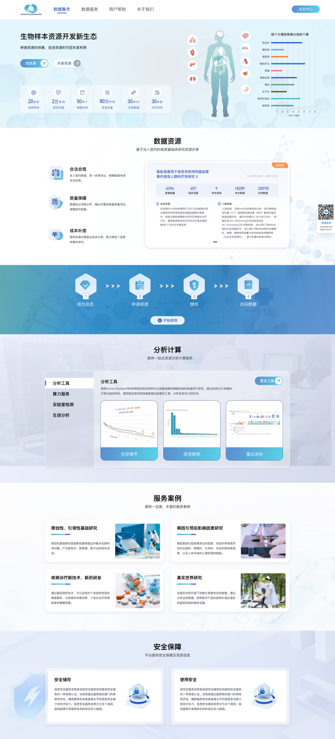 生物样本网站设计,医疗门户网站设计