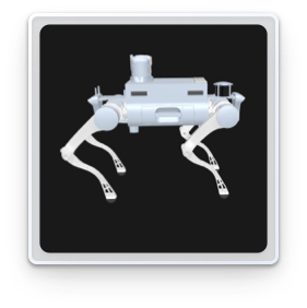 数字孪生UI展示：机器狗行走姿态3D模型与实时数据同步
