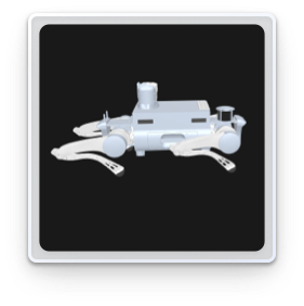 数字孪生UI展示：机器狗行走姿态3D模型与实时数据同步