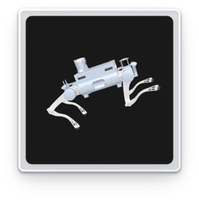 数字孪生UI展示：机器狗行走姿态3D模型与实时数据同步